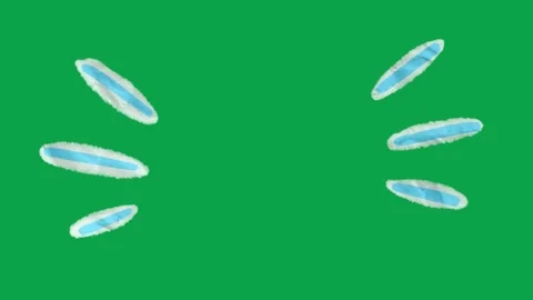 2D Hand Drawn Light Blue Accent Dash Burst Green Screen Motion Graphic Video stock 344049229
