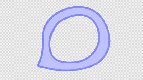 2D Hand Drawn Light Blue Speech Bubble Animation Frame by Frame Overlay  Stock Footage 346180127