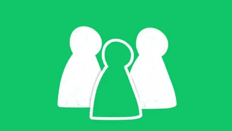 2D Hand Drawn Paper Cutout People Group Profile Animation Chroma Key  Stock Footage 346174312