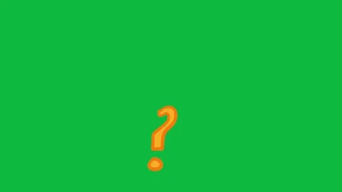 2D Hand Drawn Question Mark Animated Symbol Green Screen Overlay Stock Footage 342398552