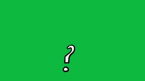 2D Hand Drawn Question Mark Animated Symbol Green Screen Overlay Stock Footage 342398557