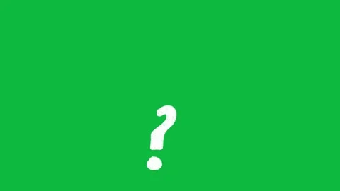 2D Hand Drawn Question Mark Animated Symbol Green Screen Overlay Vidéo 342398592