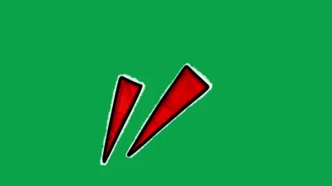2D Hand Drawn Red Speed Lines Accent Green Screen Animation Effect Stock Footage 344049377