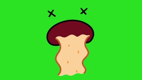 2D Hand Drawn Sick Vomiting Face Character Animation Green Screen Overlay Stock Footage 340532014