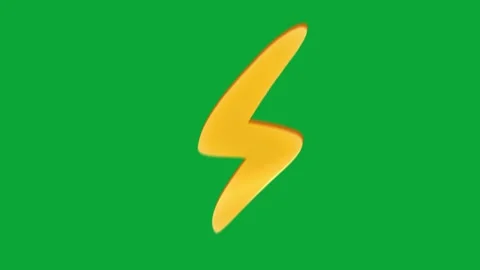2D Hand Drawn Single Yellow Lightning Bolt Flash Animation Overlay Видео 344809214