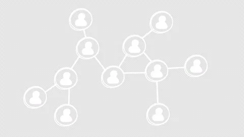 2D Hand Drawn User Network Connection Nodes Animation Frame by Frame Overlay Stock Footage 346179262