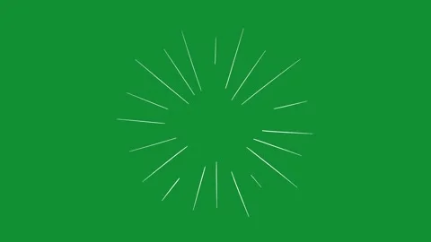 2D Hand Drawn White Burst Lines Effect Animation Green Screen Overlay Vídeos de archivo 340531243