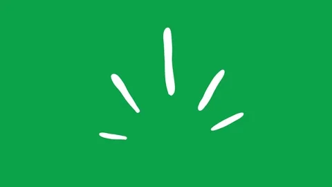2D Hand Drawn White Burst Lines Accent Green Screen Overlay Animation 2D  Stock Footage 344049361