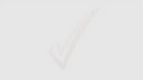 2D Hand Drawn White Check Mark Tick Line Art Animation Frame by Frame Overlay Stock Footage 346180372