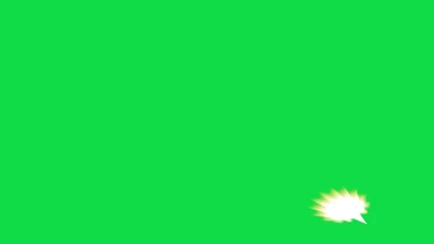 2D Hand Drawn White Comic Starburst Banner Animation Overlay on Green Screen Stock Footage 344809204