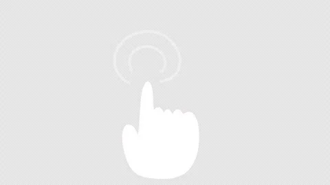 2D Hand Drawn White Hand Pointer Click Touch Arc Waves Animation Frame by Frame  Stock Footage 346179652