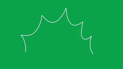 2D Hand Drawn White Impact Blast Line Green Screen Motion Graphic Stock Footage 344049388