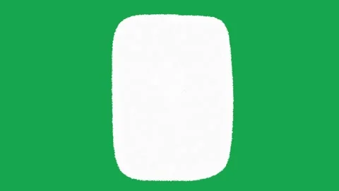 2D Hand Drawn White Paint Blob Frame Green Screen Matte Wipe Transition Stock-Footage 336103954