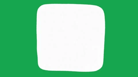 2D Hand Drawn White Paint Blob Frame Green Screen Matte Wipe Transition Stock Footage 336104291