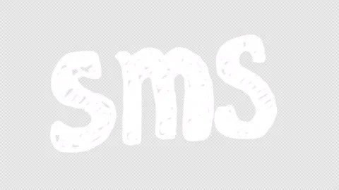 2D Hand Drawn White SMS Text Typography Animation Frame by Frame Overlay  Vidéo 346178222