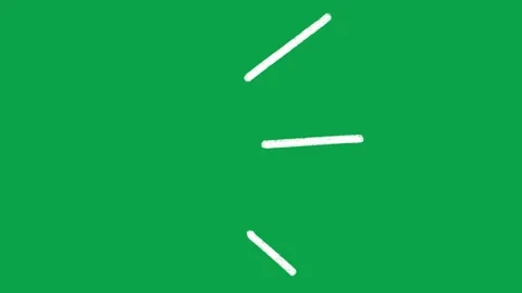 2D Hand Drawn White Speed Accent Lines Green Screen Animation Video stock 344049231