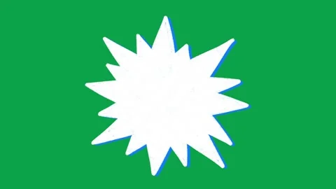 2D Hand Drawn White Starburst Action Shape Green Screen Motion Graphic Stock Footage 344049282