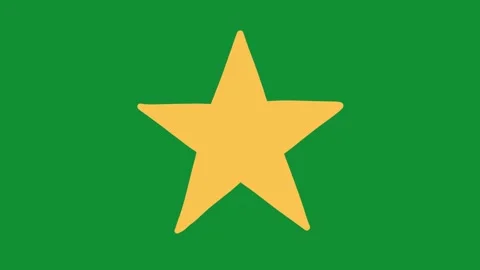 2D Hand Drawn Yellow Star Shape Animation Green Screen Overlay 動画素材 340531223