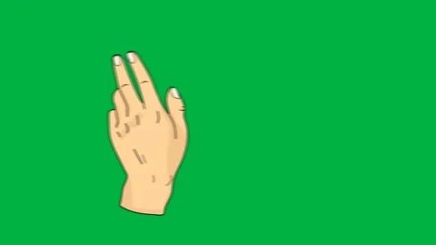 2D Hand Swipe Gesture Right Touchscreen Interaction Animation with Chevron D Видео 343487558