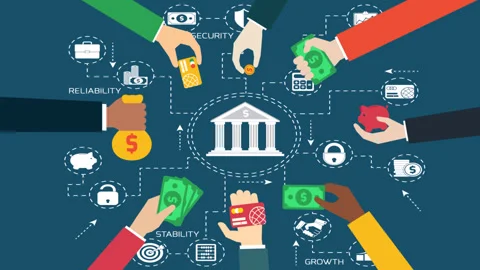 2D Hands For Business Background Stock Footage 260846549