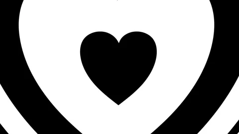 2D Heart looping animation background, Valentine love heart animation Stock Footage 316475123