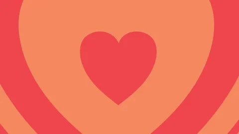 2D Heart looping animation background, Valentine love heart animation Stock Footage 316475129