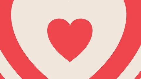 2D Heart looping animation background, Valentine love heart animation Stock Footage 316475131