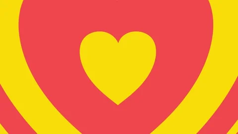 2D Heart looping animation background, Valentine love heart animation Stock Footage 316475134