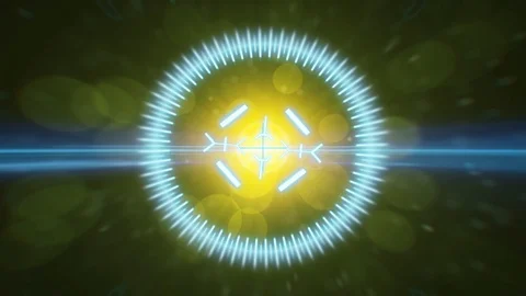 2D HUD animation of a target with a back... | Stock Video | Pond5