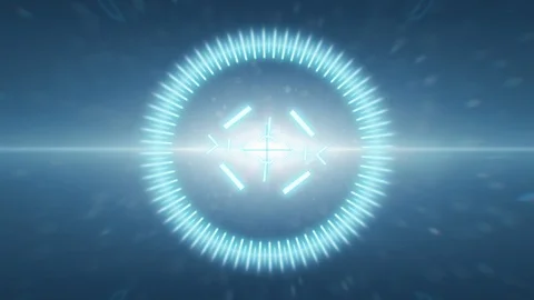 2D HUD animation of a target with a back... | Stock Video | Pond5