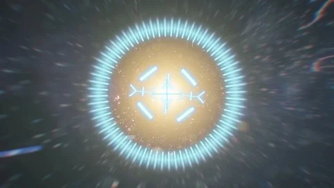 2D HUD animation of a target with a back... | Stock Video | Pond5