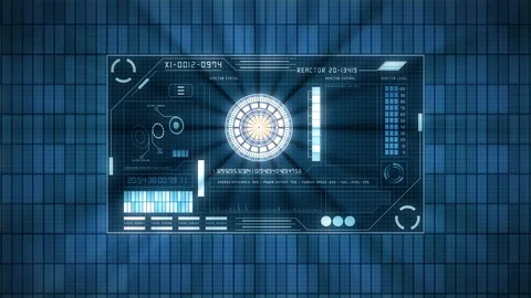 2D HUD display of a reactor control pane... | Stock Video | Pond5