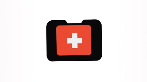 2d icon of a first aid kit isolated on a white background Stock Footage 284237677