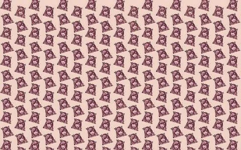 2D illustrated background with a seamless pattern of cartoonish elven fairy char Stock Illustration