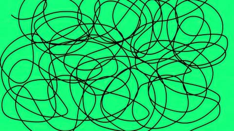 2D illustration - continuous line drawing of green screen . Stock Illustration