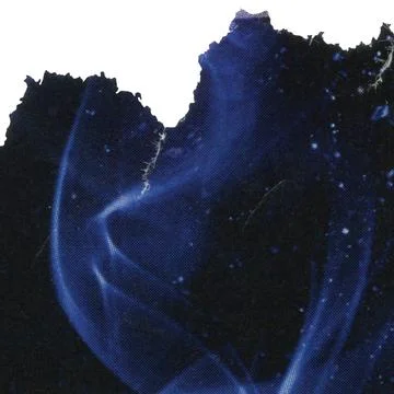 2d illustration. Deep space stellar background. Black universe. Cold nebula Stock Illustration