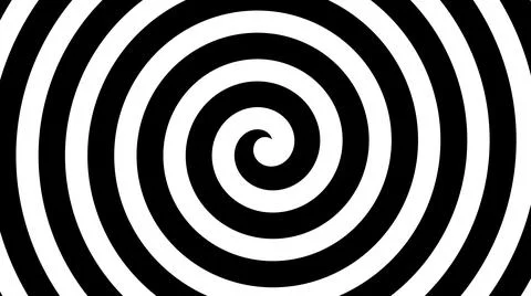 2d Illustration of Hypnosis Spiral, concept for hypnosis, unconscious, chaos, Stock Illustration