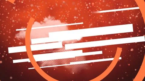 2d illustration pattern with white clouds, lines and circles with copy space  Illustrazione stock