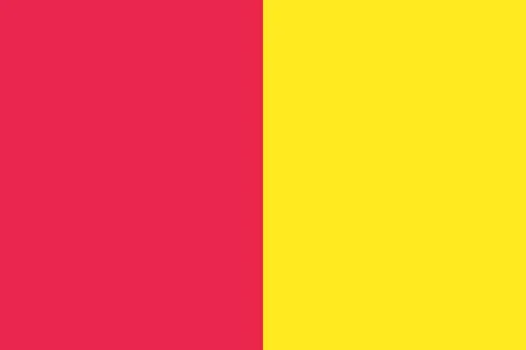 2D illustration of a split-screen red and yellow wallpaper background Stock Illustration