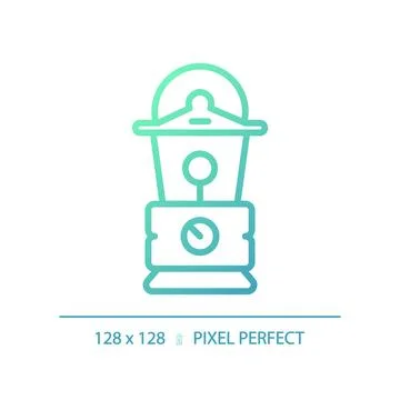 2D lantern gradient thin linear green icon Stock-Illustration