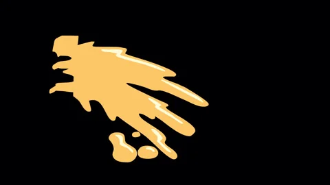 2D Liquid Slime Splash Animation with Transparent Background Video stock 318656277