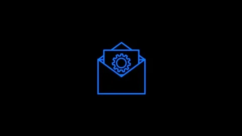 2D Mail Icon Animation with White Background Stock Footage 262849224