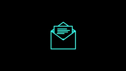 2D Mail Icon Animation with White Background Stock Footage 262849228