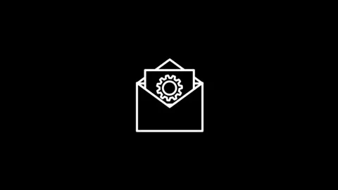 2D Mail Icon Animation with White Background Stock Footage 262849440