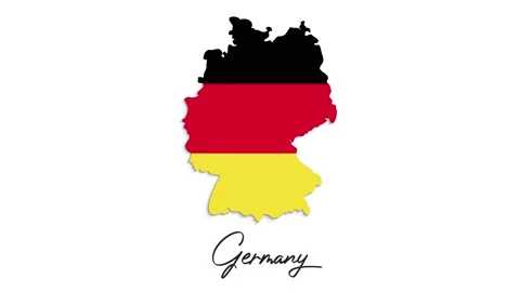 2d map the national flag of Germany in stop motion effect. Germany flag brush Stock Footage 150765689