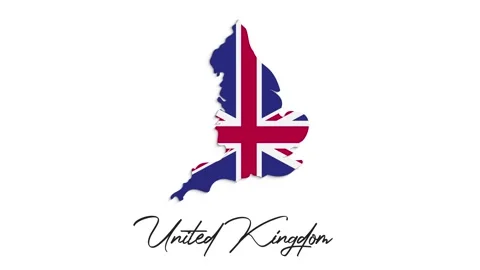 2d map the national flag of United kingdom in stop motion effect. United kingdom Stock Footage 150767515
