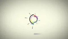 2D Minimal Colorfull Rainbow Glitch Flat Logo Animation Sting Stock After Effects