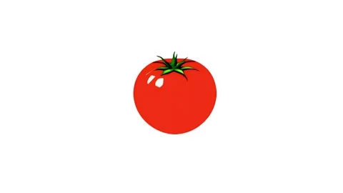 2d model of a tomato isolated on a white background. Stock Footage 284237409