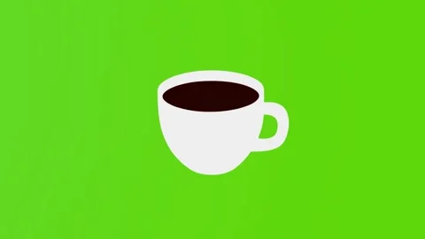 2d model of a white coffee mug isolated on a green screen Stock Footage 282777913