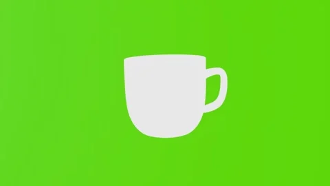 2d model of a white coffee mug isolated on a green screen Stock Footage 282777973